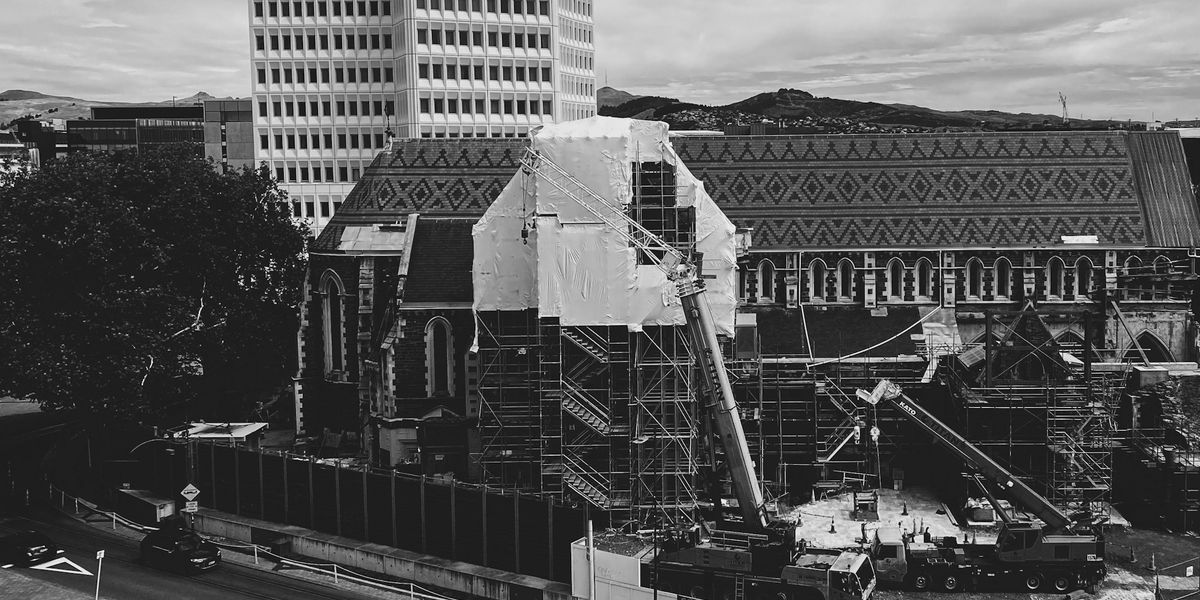 A construction site in Christchurch