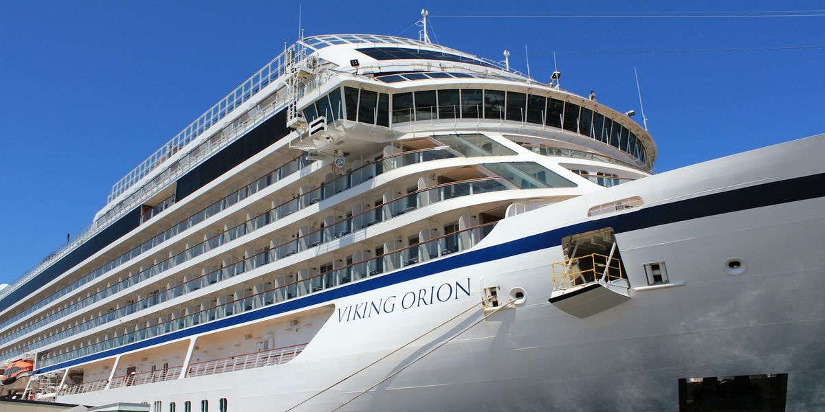 A cruise ship docked at the Port of Tauranga