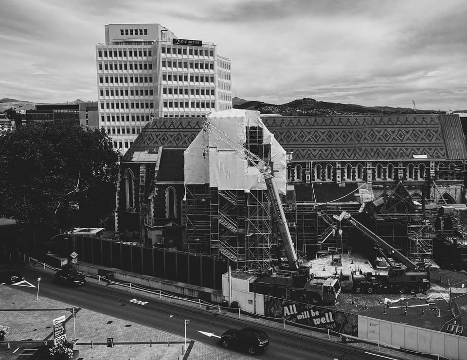 A construction site in Christchurch