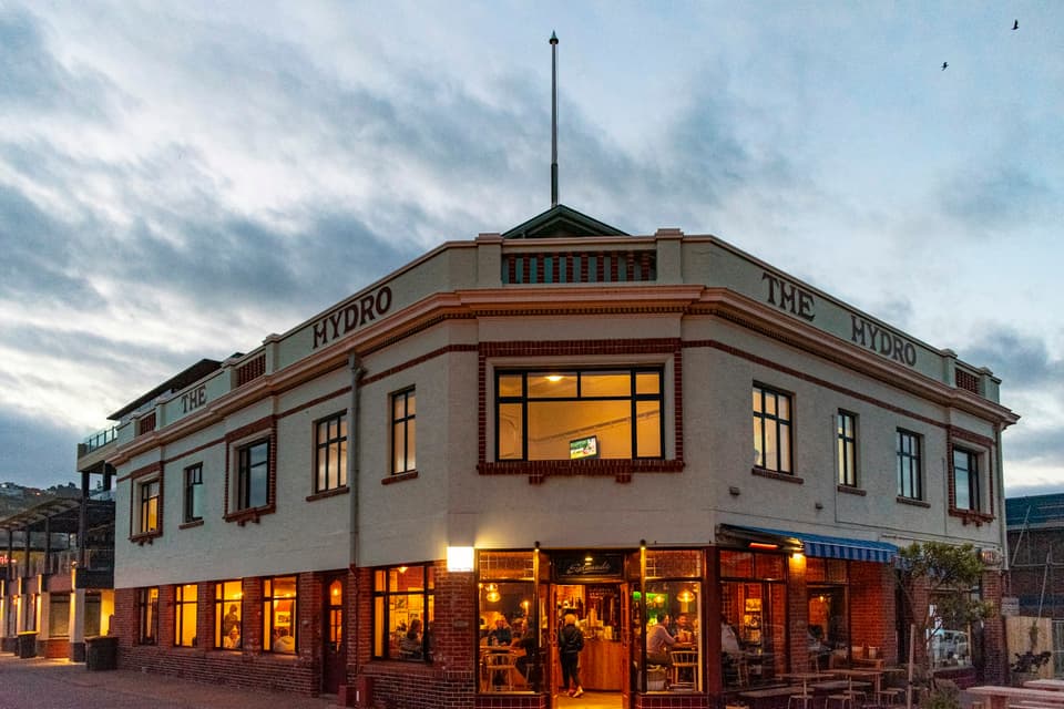 A heritage corner hotel building in a New Zealand town