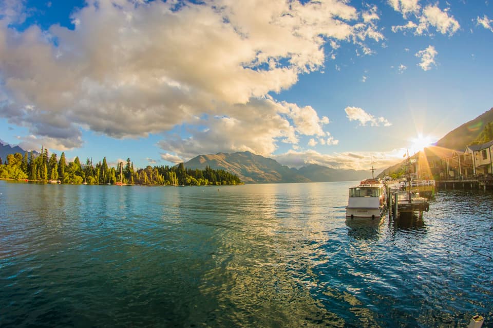 A jetty on Lake Wakatipu in Queenstown